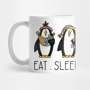 Eat . Sleep . Knit Penguins Mug